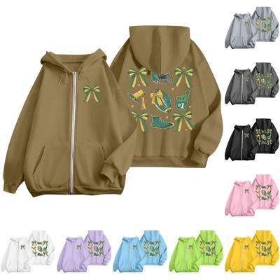 Женская однотонная толстовка с длинным рукавом на молнии, повседневная, удобная, свободная, легкая женская толстовка