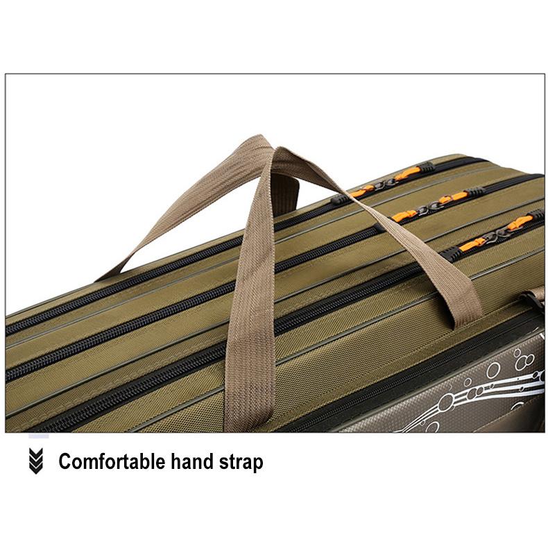 Рыболовная сумка 80/90/100/120/125/130 см 2/3/4-слойная рыболовная сумка Оксфорд Складная удочка Сумка для катушки Сумки для хранения рыболовных снастей Дорожный чехол X402G