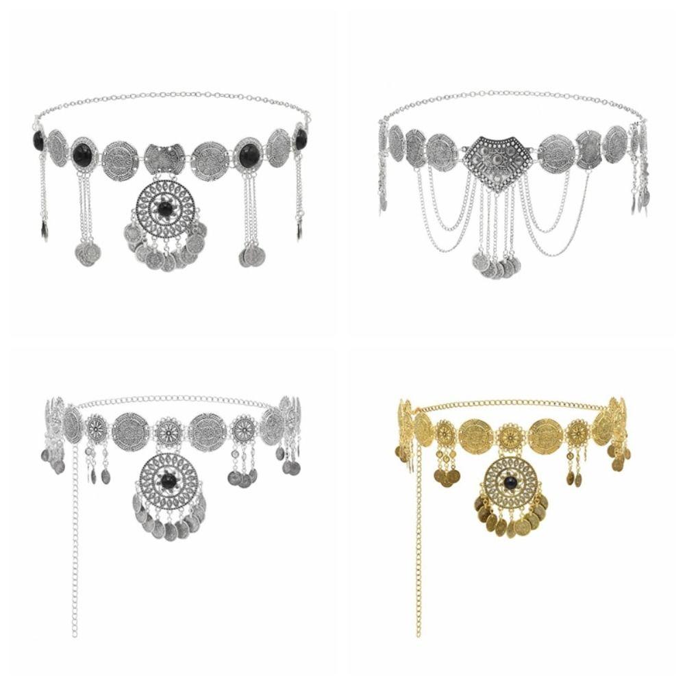 Pendant Tassel Belly Chain Metal Body Chain Fashion Ethnic Style Belt  Girls