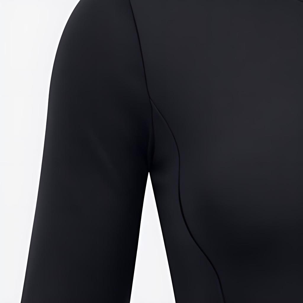 Under Armour Удобная женская футболка с круглым вырезом и длинным рукавом, черная 1387465-001