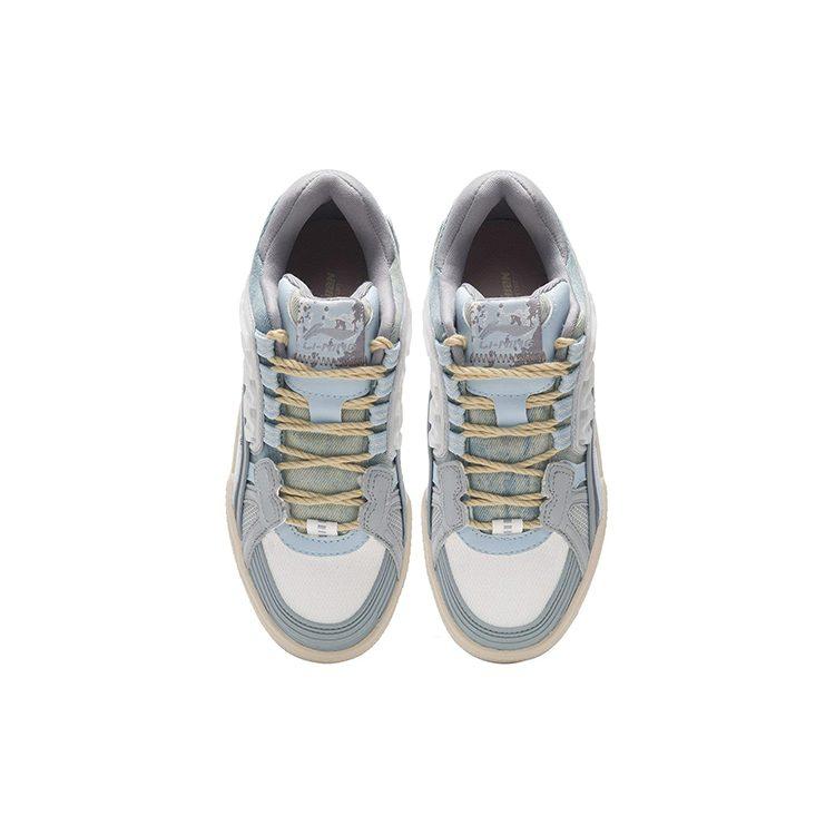 Li Ning Millennial Era Низкие Скейтбордические Кроссовки Женские Сине-Серые AZGS010-3