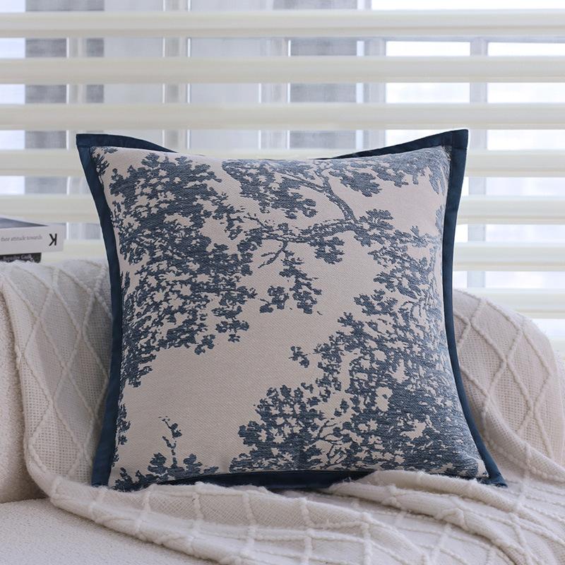 Подушка люкс синего цвета для гостиной, диванная подушка, модельная комната, отель, B&B, подушка для эркерного окна, без наполнителя