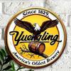 Винтажная металлическая табличка на стену Декор Yuengling Beer Круглая жестяная табличка для бара