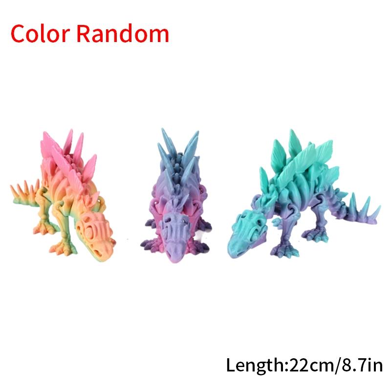 3D-печатный китайский дракон, вращающиеся драконы, детские подарки, реалистичная статуя дракона, ландшафтное украшение, печатные фигурки животных