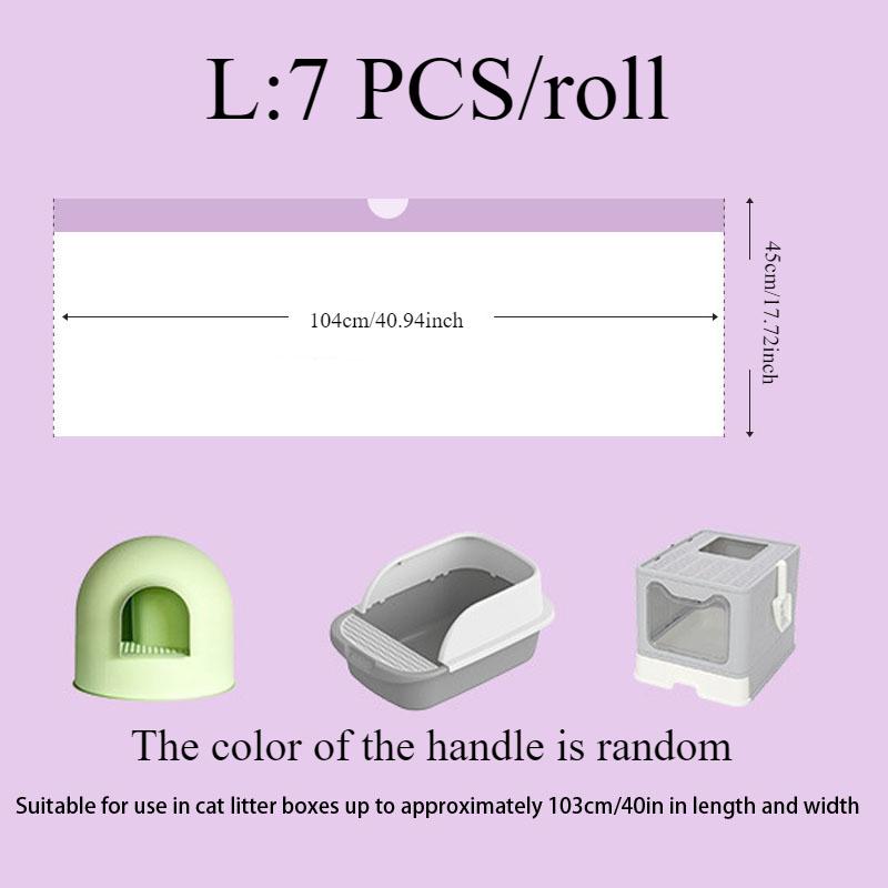 1/2/3 рулона одноразовых мешков для кошачьего туалета Одноразовый мешок для отходов домашних животных с завязкой Быстроочищаемые переносные мешки для кошачьего туалета