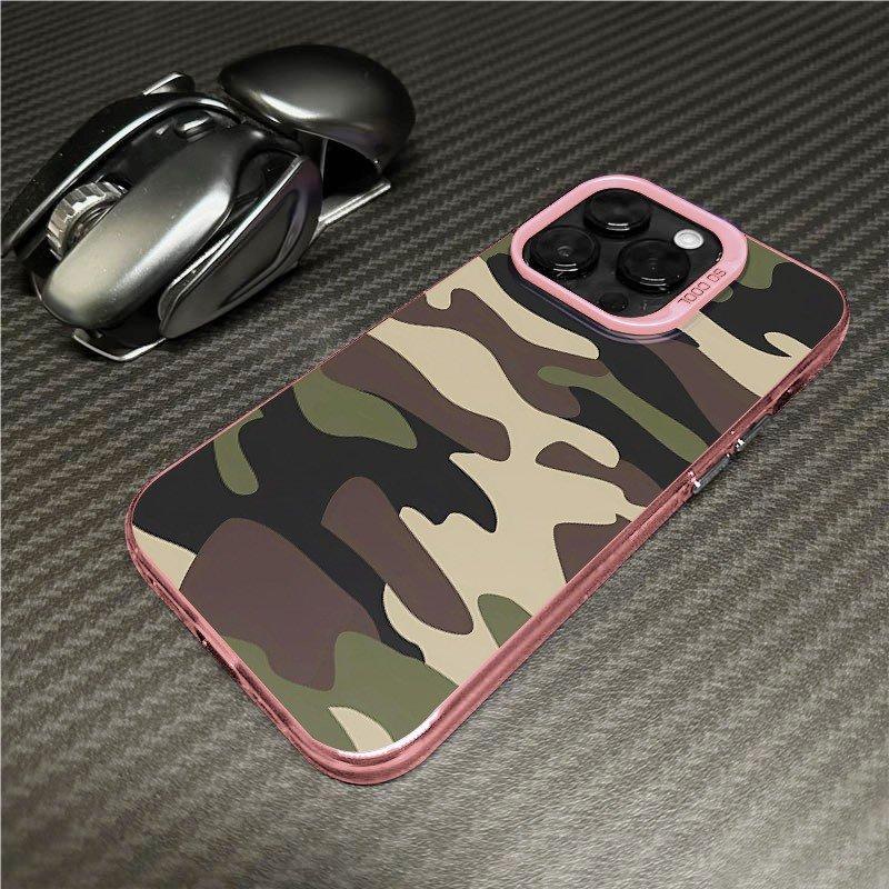 Телефонный чехол в военном стиле с камуфляжным рисунком для iPhone 17 16 15 14 13 12 11 Pro Max Plus Лазерный чехол для iPhone XS X XR Fundas