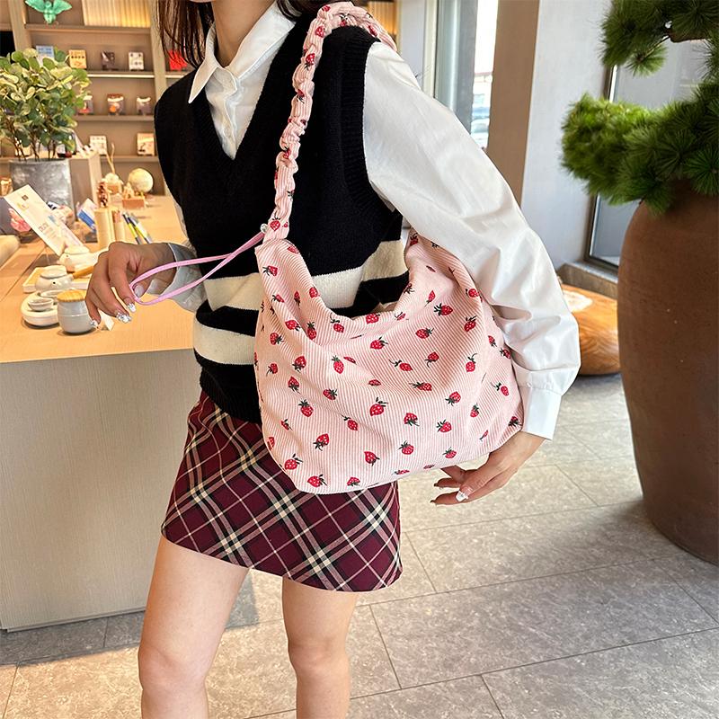 Модная женская сумка через плечо большой емкости из хлопка, повседневная, простая и универсальная