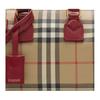 Burberry Клетчатая сумка-боулинг Color Block Мини Женские Сумки Архивный Бежевый Изумрудно-Красный 81162801