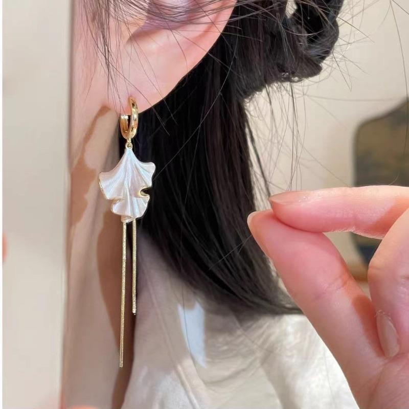 Ретро Серьги-кисточки с длинной секцией в виде хвоста русалки, Легкая роскошь, Высокое чувство, Темпераментные серьги, Элегантные праздничные серьги, Женские аксессуары, Ювелирные изделия