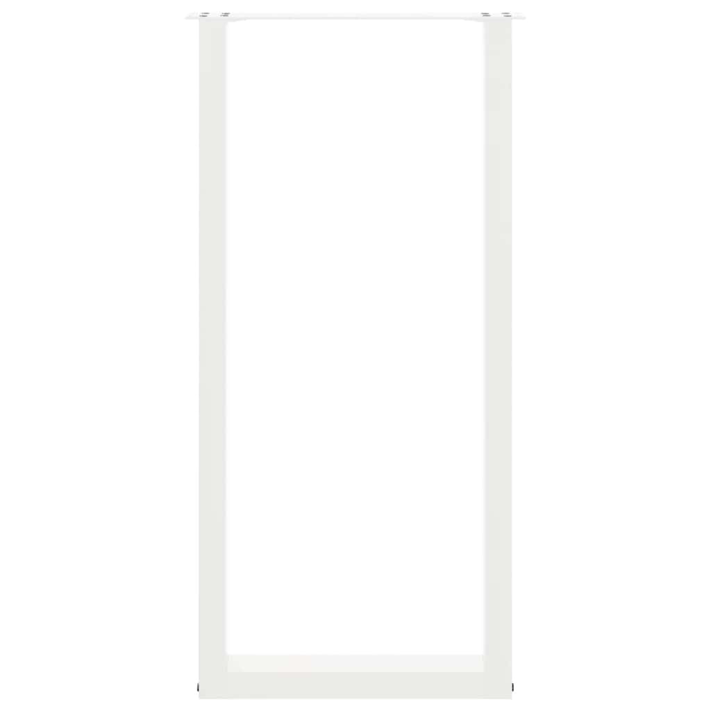 Vidaxl Nogi Do Stolika Kawowego, 2 Szt., Białe, 40X(100-101) Cm, Stal