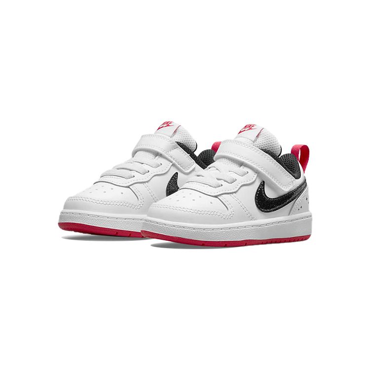 Nike Детские кроссовки Court Borough Low 2 SE TD White Very Berry черные DM0112-100