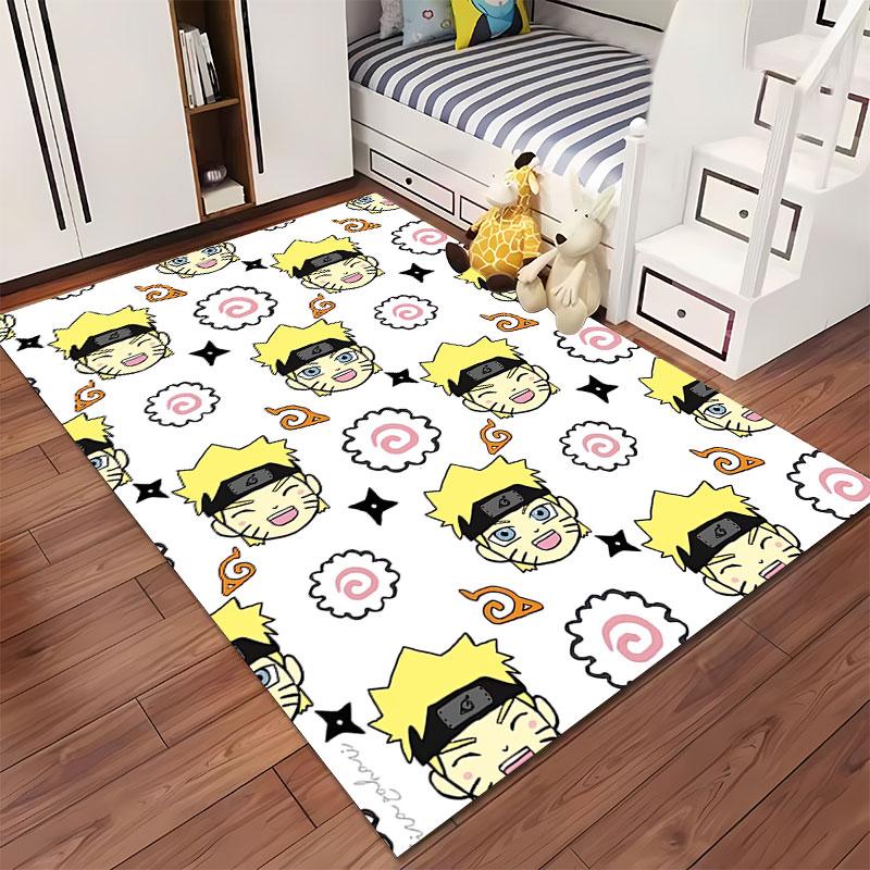 Anime Ninja Pattern Carpet suitable as a non-slip mat for the living room or bedroom sofa