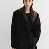 Dunst for WOMEN CASHMERE LAYERED MUFFLER DARK BROWN_UDMU5F105W3