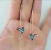 Accessories Red Mixed Zirconium Wings Bird Earrings Exquisite Light Luxury Freesia Elements