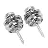 2Pcs Guitar Strap Locks Security Buttons Heavy Duty Metal Flat Round Head Non Slip Fall Resistant