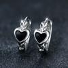 1 пара креативных эмалевых серег-колец в форме сердца для женщин, модные украшения, подарок