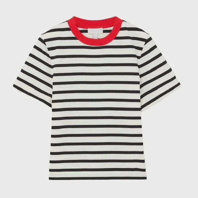 Женская футболка с круглым вырезом и коротким рукавом в стиле COS - весна 2024 г.