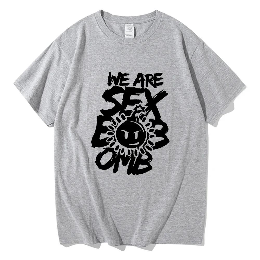 Scott Pilgrim Takes Off T Shirt Letter Print Sex Bomb Omb Tshirt Unisex Vintage TeeShirt Loose Casual Round Neck Tshirts Tops
