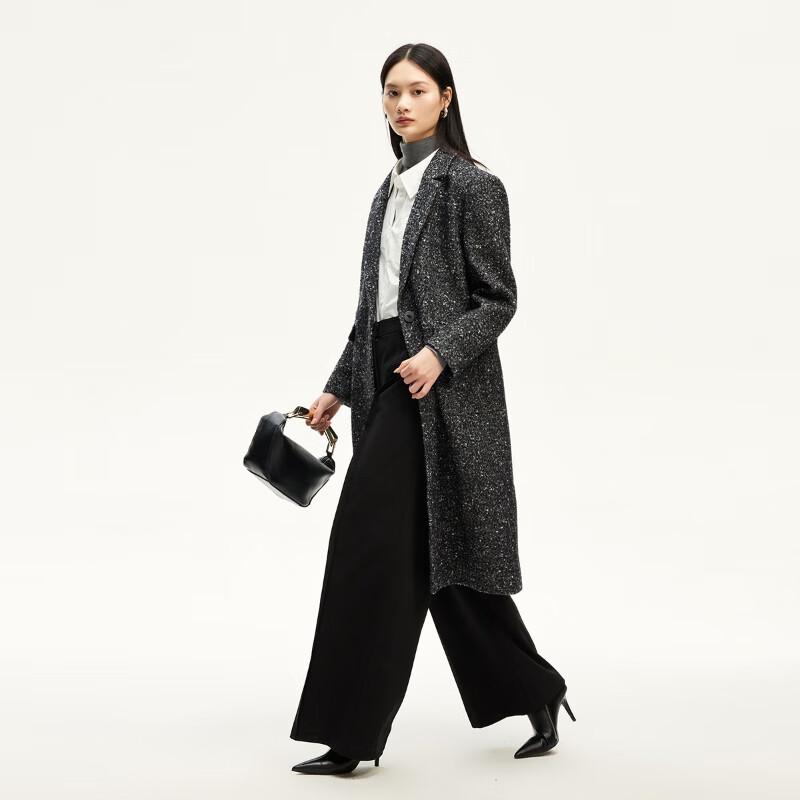 VEROMODA Women's Herringbone Wool Blend Long Coat