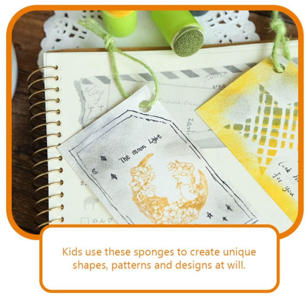 5PCS DIY Finger Painting Sponge Craft Painting Finger Cot Professional Dauber Sponge  Journal