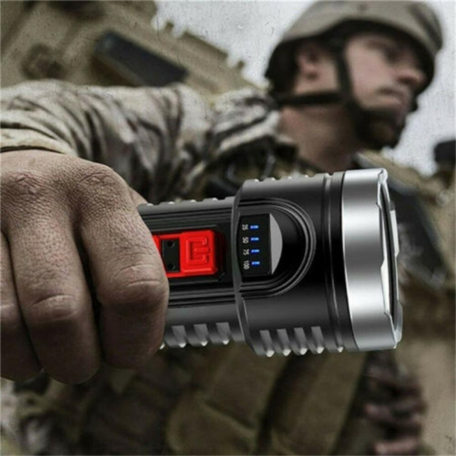 Суперяркий светодиодный фонарик Четыре режима освещения USB-перезаряжаемый + Батарея