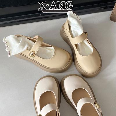 Кожаные туфли Мэри Джейн женская обувь 2025 осень новая британский стиль маленькие кожаные туфли платформа увеличение высоты японские jk одинарные туфли