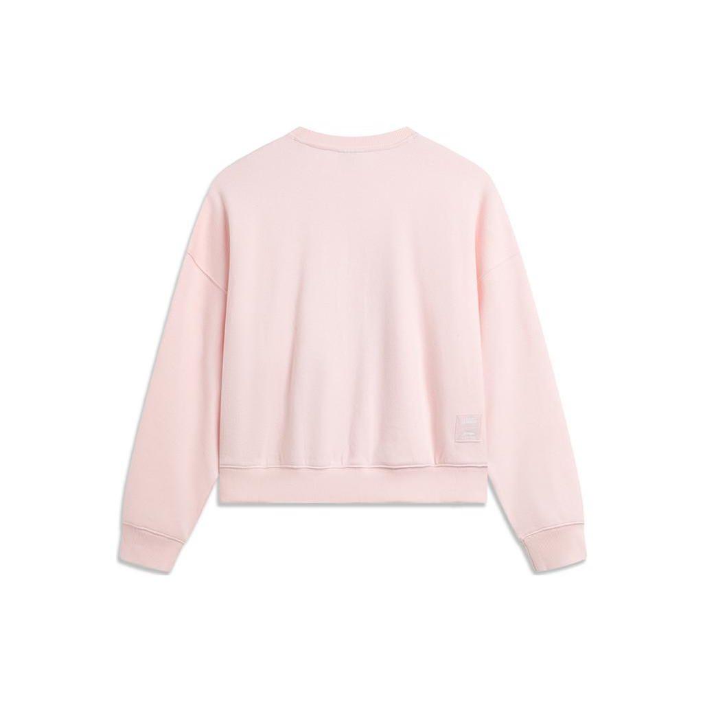 Li Ning X League Of Legends Poro Cartoon Anime Casual Crew Neck Pullover Long Sleeve Hoody Women sweatshirt Light-Pink AWDTE88-3