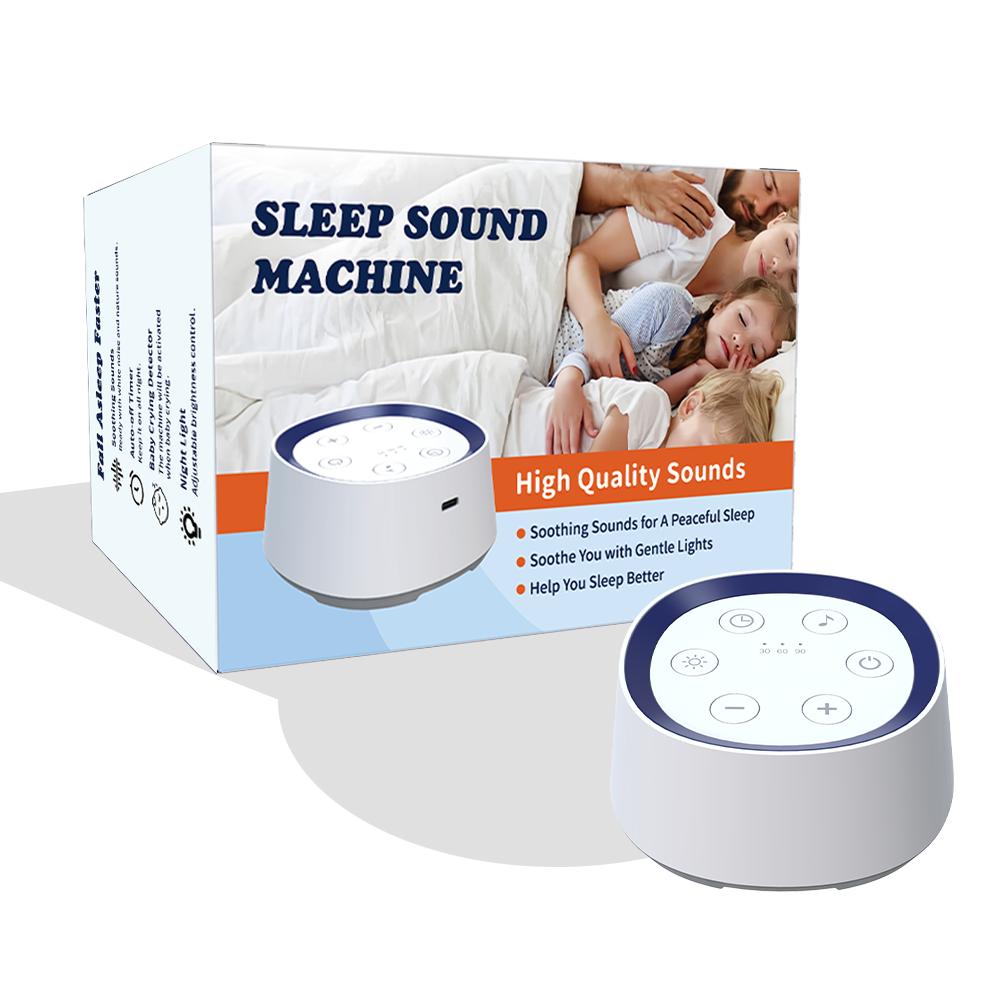 White Noise Machine with 24 Soothing Sounds Night Light Timer Rechargeable Sleep Aid for Babies Kids and Adults