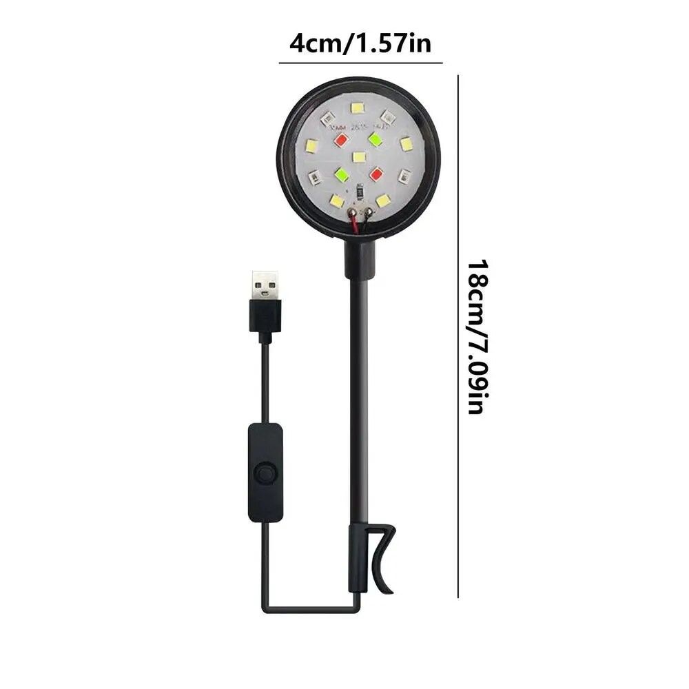 Водонепроницаемые цветные фонари, аксессуары, USB-разъем, светодиодный светильник, новая клипса, лампа для аквариума