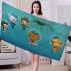 Розовый Мультяшный принт The Octonauts Полотенце для ванны Микрофибра Мягкое Впитывающее Дышащее Для девочки Детей Декоративное Мультяшное Пляжное полотенце