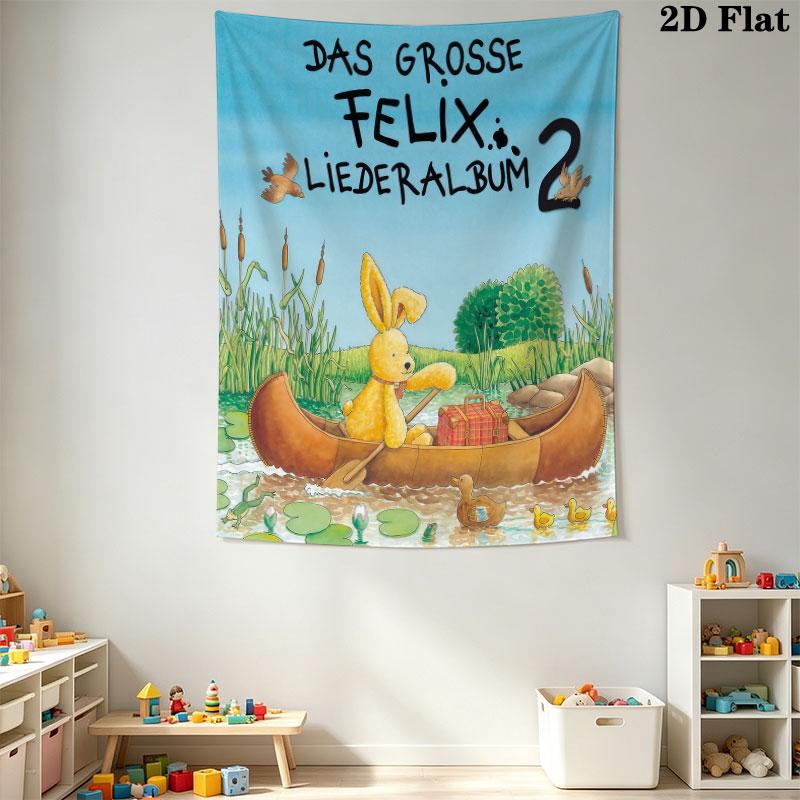 Felix Brave Wall Tapestry Aesthetic Wall Hanging Printed Fabric Blanket Decorative Tapestries for Bedroom Living Room Home Decor