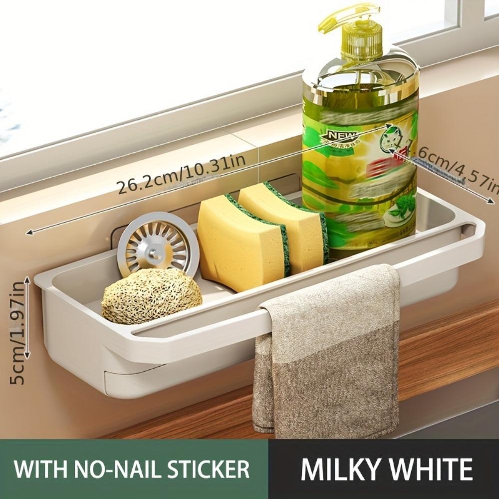Бытовая полка для слива посуды Полка для крана для раковины Полка для хранения моющих средств без проколов