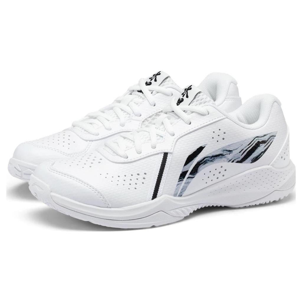Li Ning Thunder LITE Искусственная кожа Нескользящая Износостойкая Низкие Бадминтонные кроссовки Унисекс Белый AYTS020-7