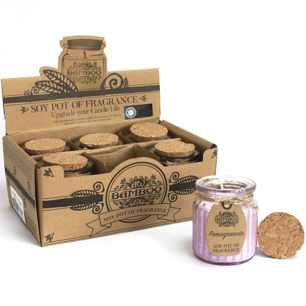 2x Pomegranate Soy Wax Candles, 2 Pack