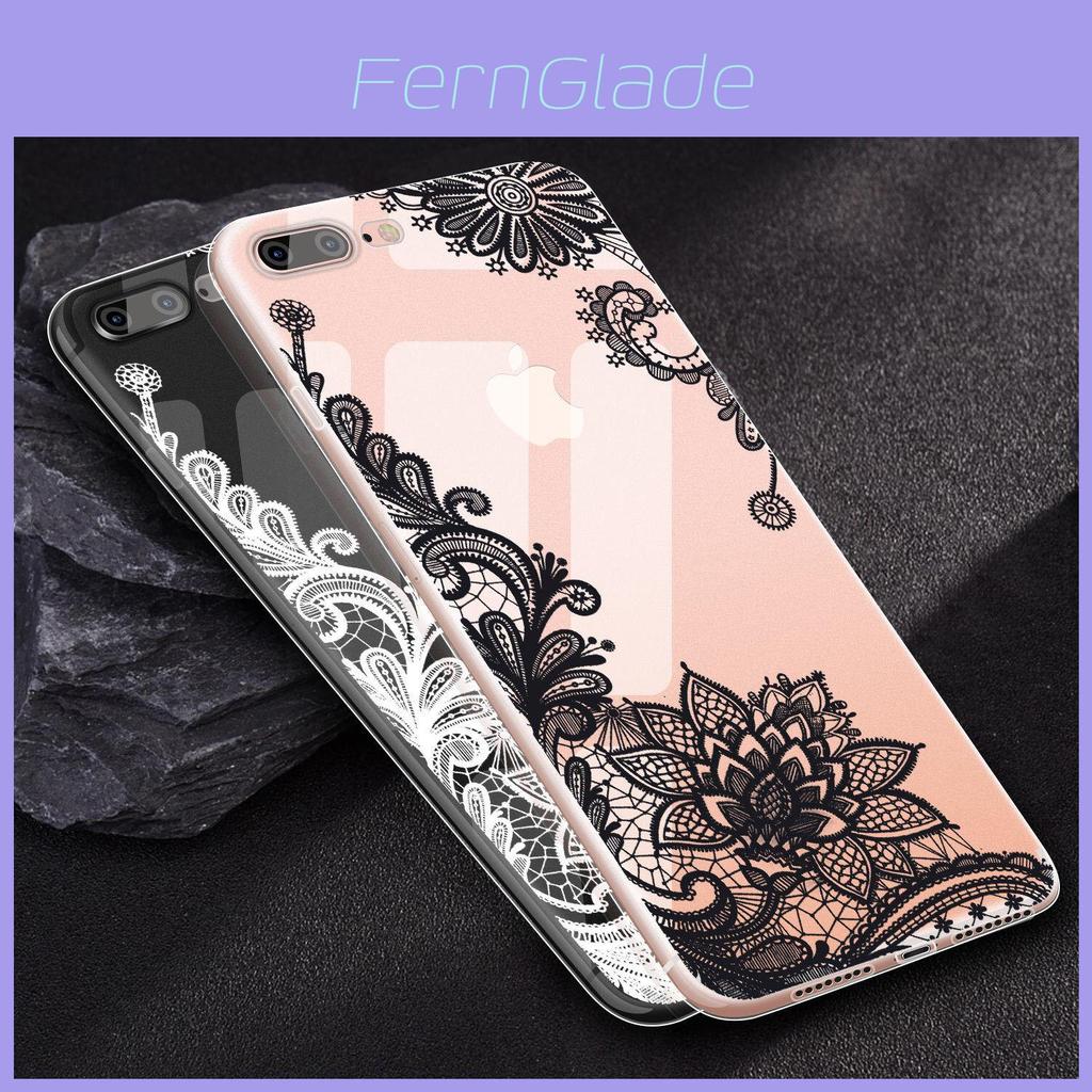 Lace Flower Slim Clear Soft Silicone Case Cover For Iphone X 6s 7 Plus 8