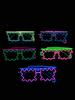 Wireless El Luminous Glasses Disco Luminous Led Online Celebrity Sunglasses Pixel Ktv Bar Atmosphere Concert Flash.