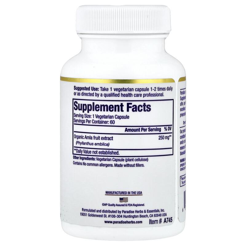 Amla, 60 Vegetarian Capsules (250 mg per Capsule)