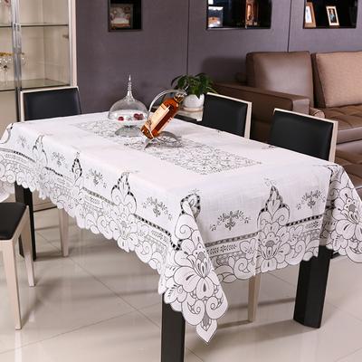 Скатерть в деревенском стиле из пряжи Slub Yarn Flower Print Hollow European Style Cover, моющаяся скатерть для чайного столика