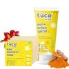 Мыло для тусклой кожи Tuco® Kids (75 г х 3) & Солнцезащитный лосьон (100 мл) | Безопасно для детей | Возраст 2-5, 5-10, 10-15 | Не содержит парабенов и сульфатов | Упаковка из 4 штук