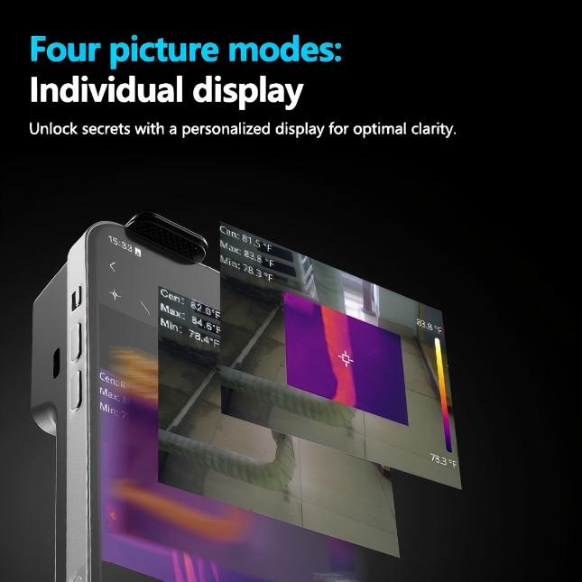 Mileseey Тепловизионная камера TP2 PLUS для iPhone iOS Android, 256*192 WIFI тепловизионная камера, Тепловизор для ремонта