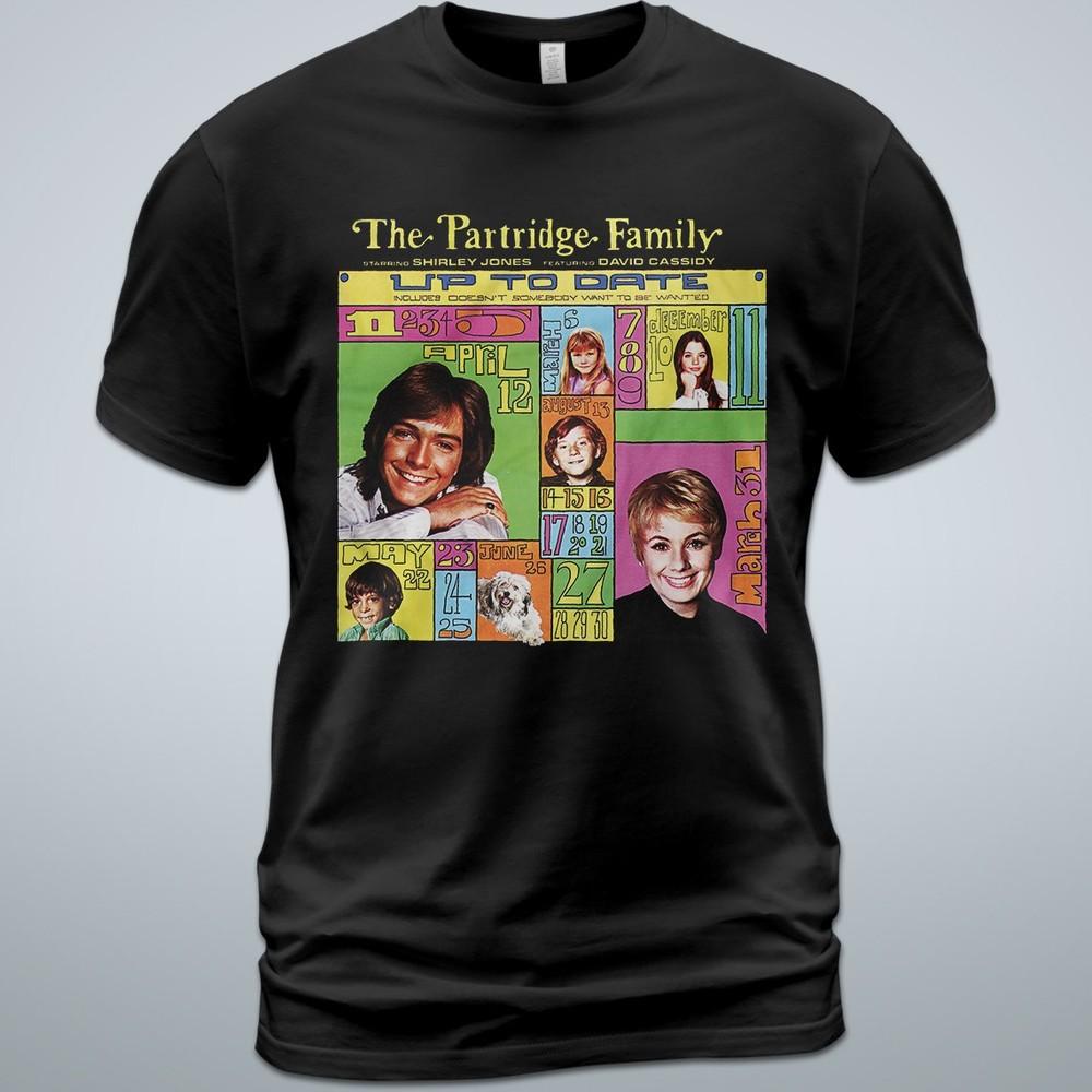 Cotton Unisex T-Shirt The Partridge Family Up to Date Album Tee Shirley Jones Unisex T-Shirt