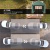 3x6 M Portable Carport Vehicle Shelter With 2 Entrances Polyester Roof For Cars Boats Garden Tools Dark Green