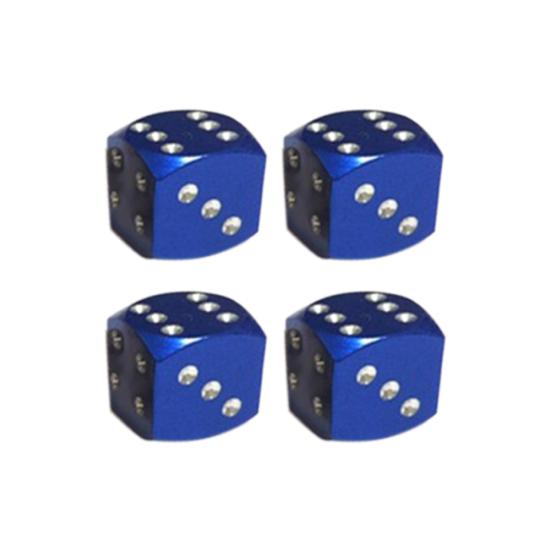 4Pcs Dice Shape Wheel Tyre Car Motorcycle Valve Air Stem Anti-dust Cover Caps