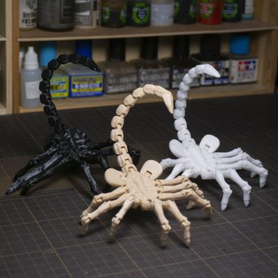 3D-печатная фигурка скорпиона с подвижными суставами, фигурка скорпиона, шарнирная модель животного, фиджет