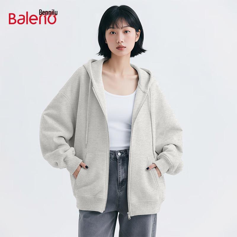 Baleno Women's Long Sleeve Hooded Zipper Cardigan