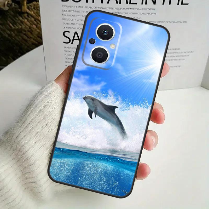 Animal Dolphin Case For OPPO Reno 8 7 6 5 4 Lite 8T 5Z 4Z 10 11F OPPO Find X5 X6 Pro X2 Neo X3 Lite Cover