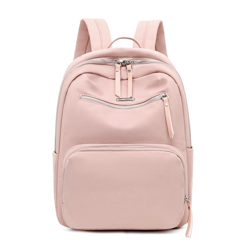Women's Backpack Solid Color Student Schoolbag Travel Bag Commuter Large Capacity Backpack