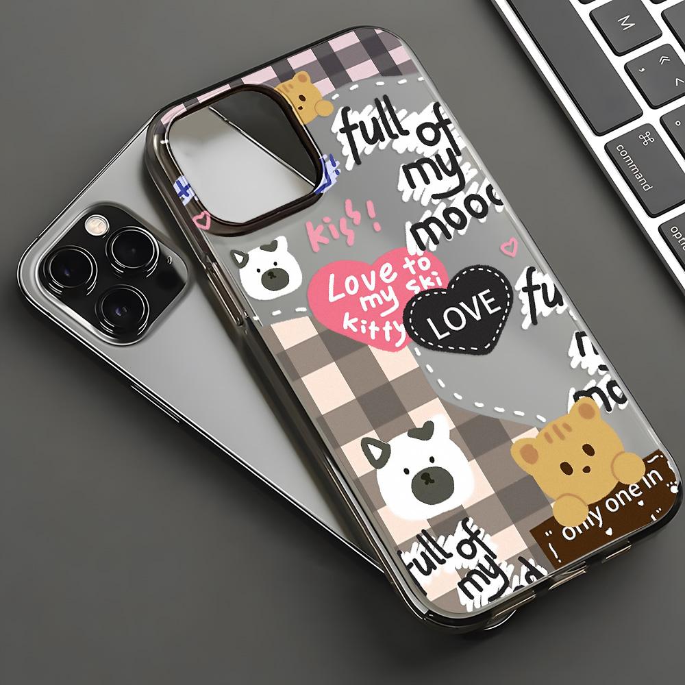 Чехлы для мобильных телефонов iPhone 11 13 15 Pro Max 12 14 Pro Max Чехол для iPhone 16 15 Plus 13 Pro 12 Матовая текстура с рисунком в виде мультяшных цветов