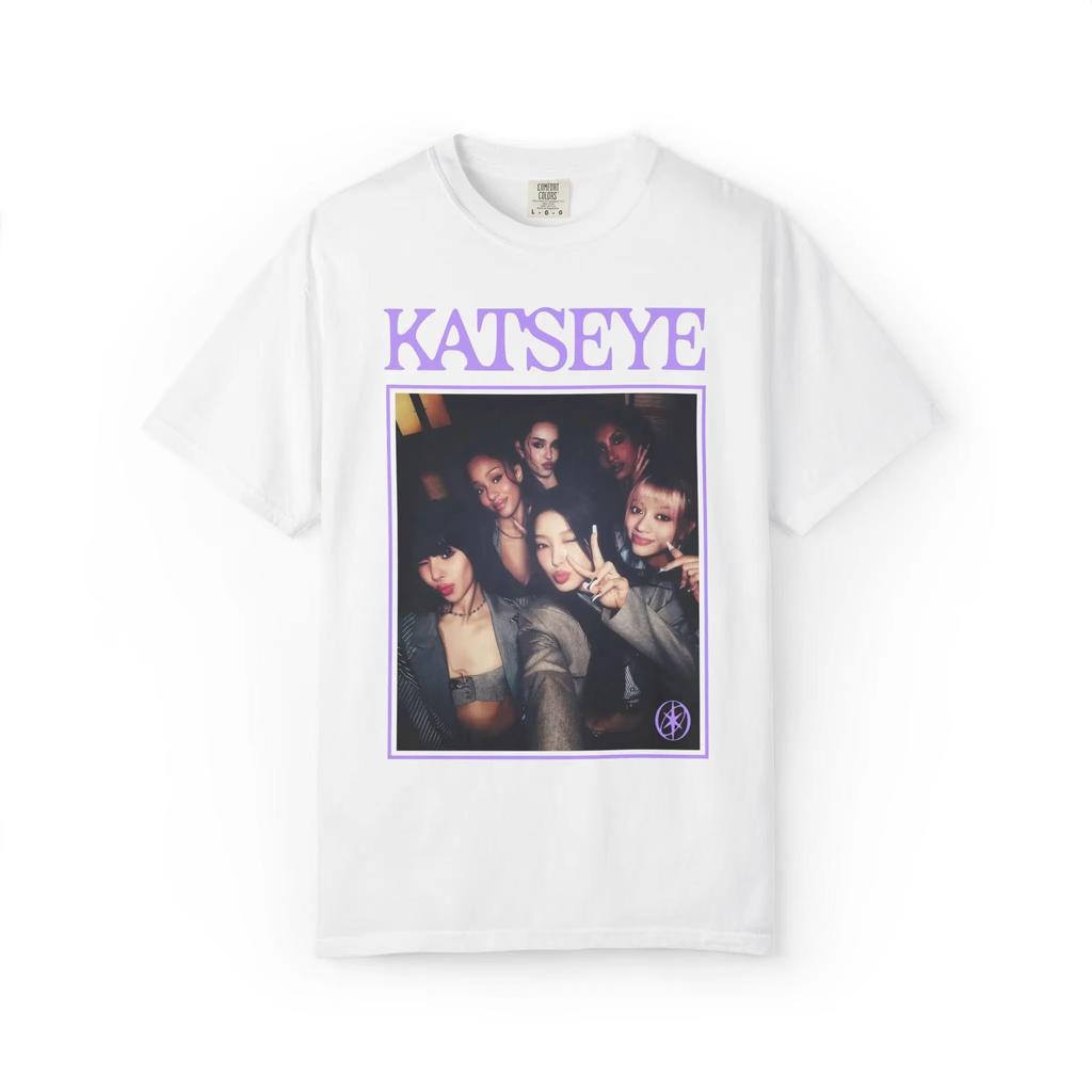 Katseye Unisex Shortsleeved Tshirt For Boys And Girls Featuring Kpop Styles Like Megan Daniella Unisexon Lara Sofia And Yunchae