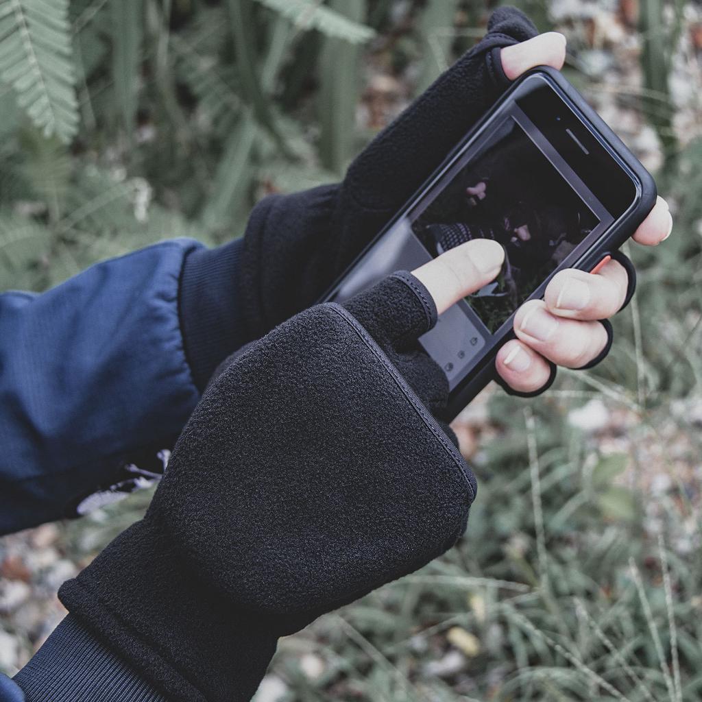 Warm Gloves for Men and Women Fleece Fleece Gloves Half Finger Writing Takeaway Cycling Couple Photography Winter Gloves